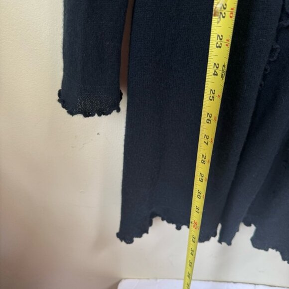 Snapdragon 100% Cashmere Cardigan Knit Sweater Duster Coat Lightweight Ruffle M - Picture 16 of 16